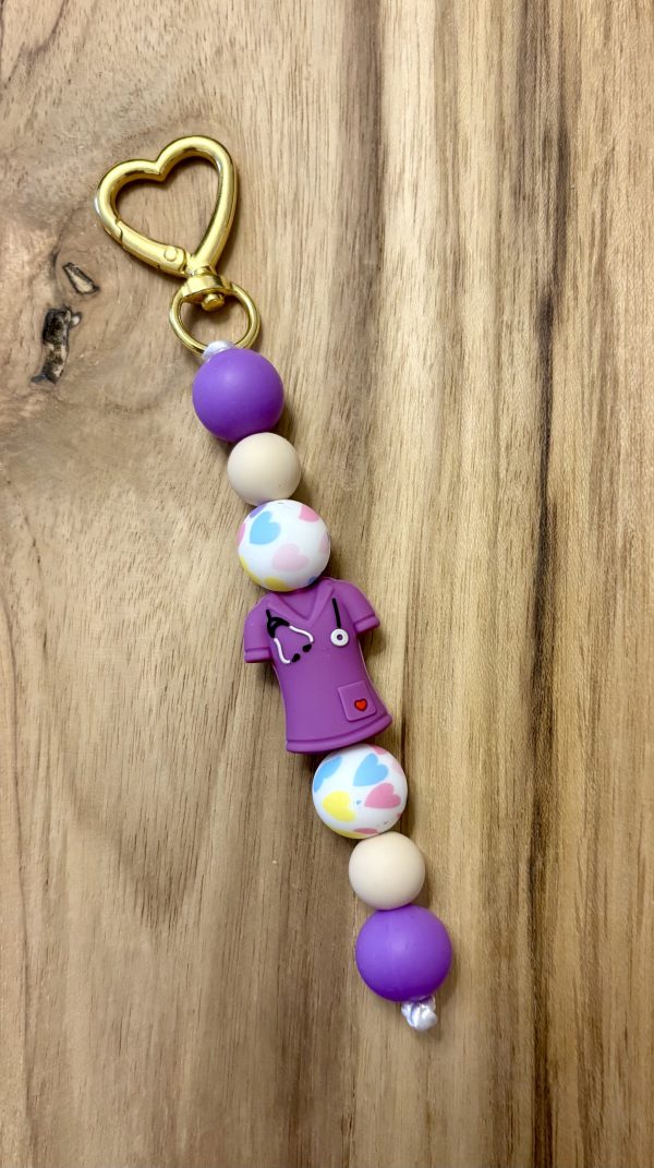 Porte-clé Infirmière Lavande