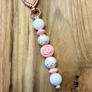 Porte-clé Rose Tendre