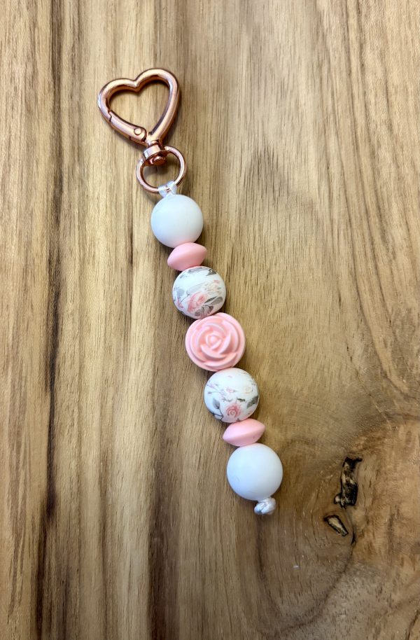 Porte-clé Rose Tendre